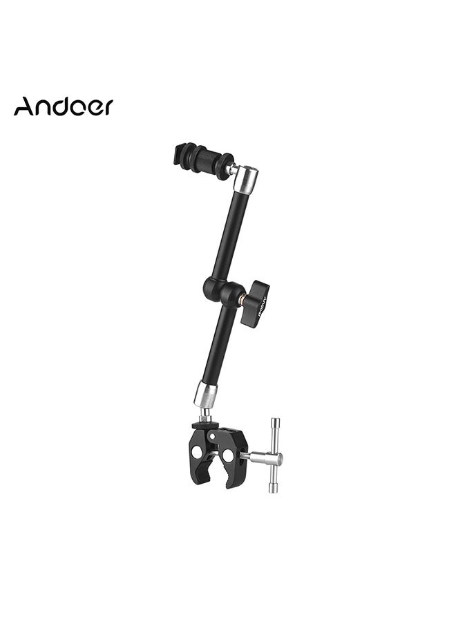 أندوير ذراع بمفاصل لتقليل الاحتكاك مع مشبك فائق للقضيب وقابل للتعديل أسود - Image 3