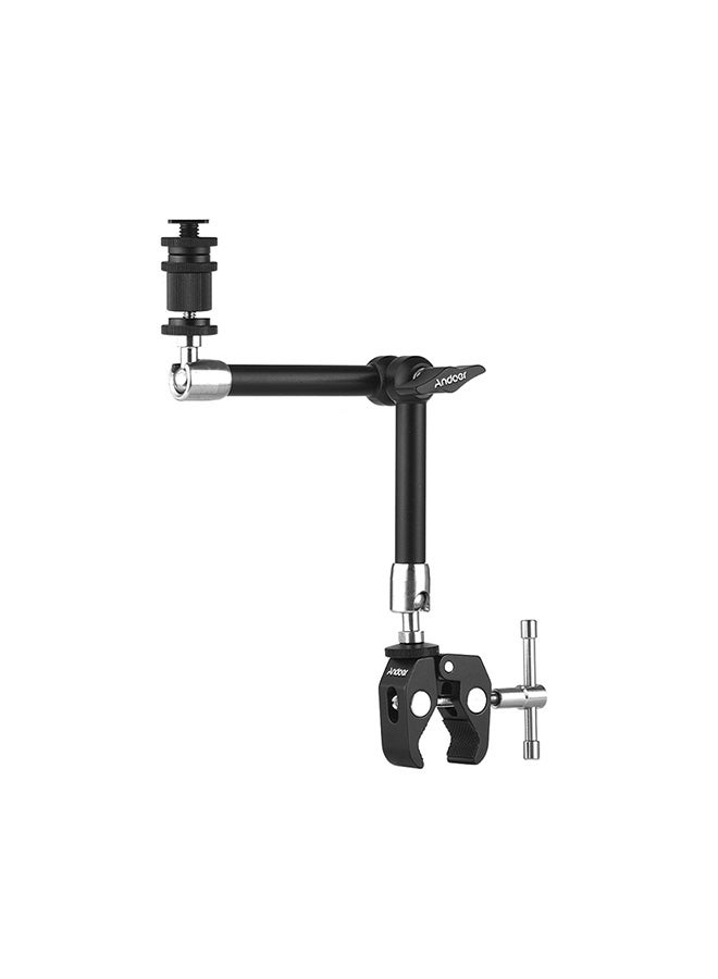 أندوير ذراع بمفاصل لتقليل الاحتكاك مع مشبك فائق للقضيب وقابل للتعديل أسود - Image 4