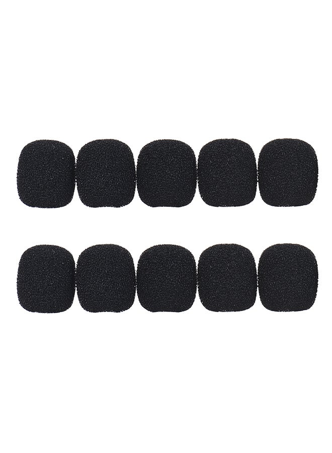ANDOER 10-Piece Lapel Headset Microphone Windscreen Foam Cover D54341 Black  - Image 1