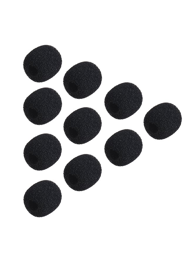 ANDOER 10-Piece Lapel Headset Microphone Windscreen Foam Cover D54341 Black  - Image 2