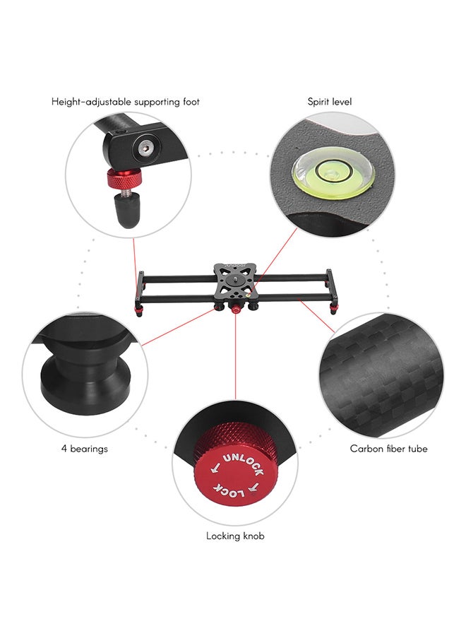 ANDOER Portable Mini Carbon Fiber Track Slider Black  - Image 2