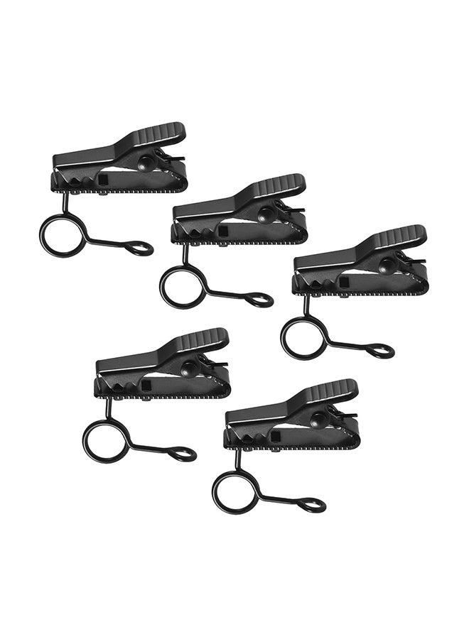 ANDOER 5-Piece EY-J03 Wired Microphone Tie Clip Black - Image 1