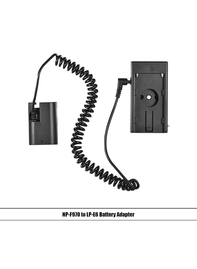 ANDOER Battery Plate Adapter With Spring Cable For Canon EOS Series Black  - Image 4
