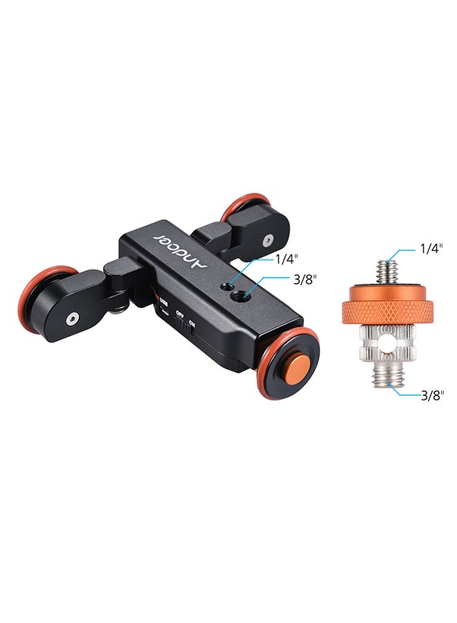 ANDOER 1800.0 mAh 3-Wheel Pulley Car Slider Rolling Skater Black/Orange  - Image 4