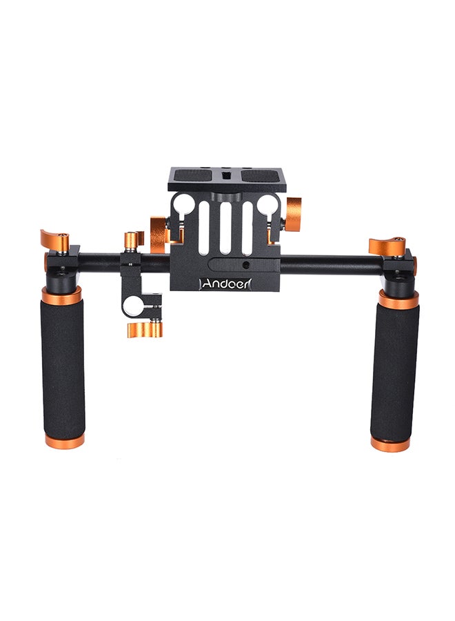 ANDOER DSLR Camera Camcorder Shoulder Rig Handheld Stabilizer Black/Orange  - Image 1