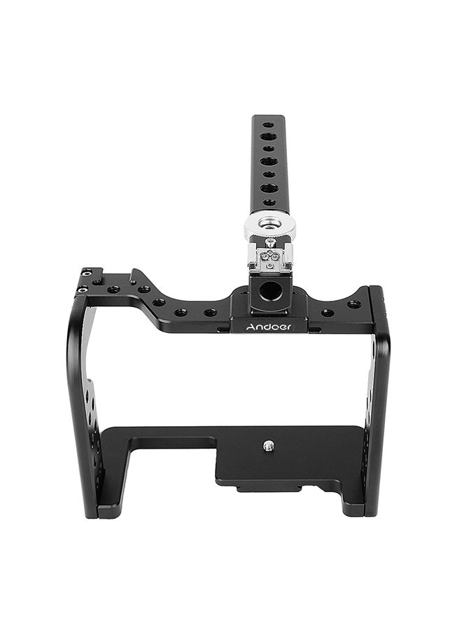 ANDOER Video Camera Cage Stabilizer With Top Handle For Panasonic GH5/GH4 Black  - Image 1