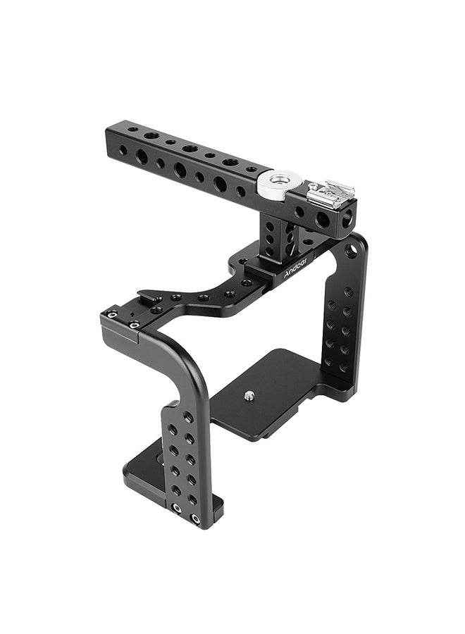 ANDOER Video Camera Cage Stabilizer With Top Handle For Panasonic GH5/GH4 Black  - Image 2