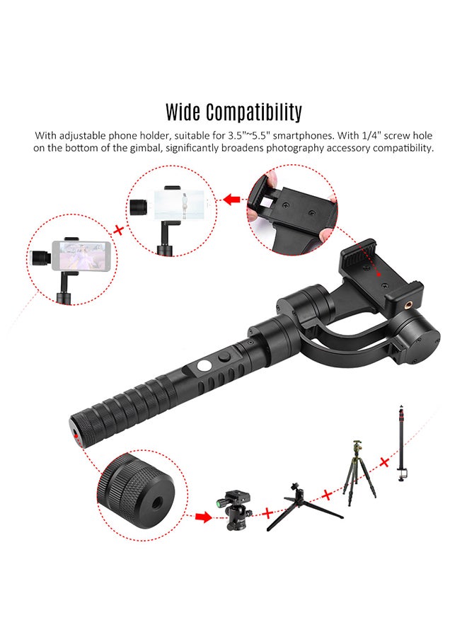Afi - V2 3-Axis Handheld Smartphone Gimbal Brushless Gyro Stabilizer Black - Image 1