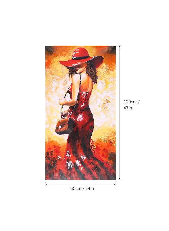 لوحة زيتية مقاومة للماء مرسومة باليد بدون إطار متعدد الألوان 24 X47بوصة  - Image 2