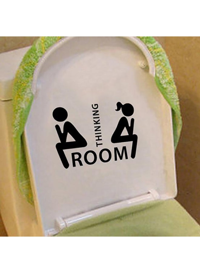 Bluelans Pattern Washroom Toilet WC Bathroom Door Sticker Multicolour 7 x 10centimeter - Image 3