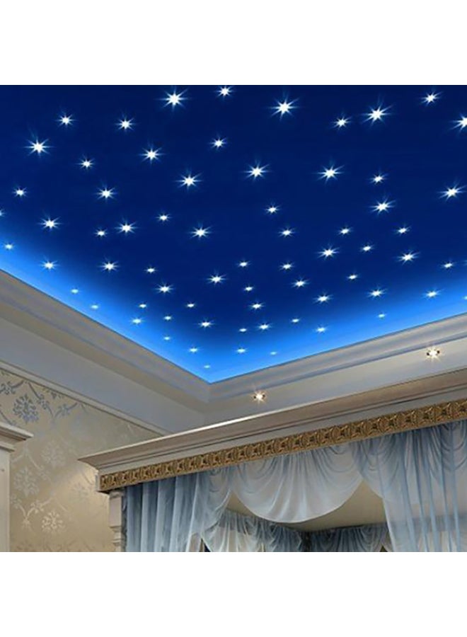 بلولانز 100 قطعة ملصقات بنمط نجوم مضيئة في الظلام للجدران والأسقف وردي - Image 3