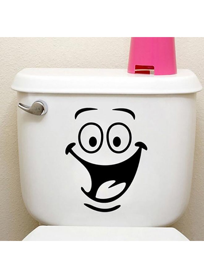 Bluelans Smiley Face WC Toilet Bathroom Wall Sticker Multicolour 18 x 22centimeter - Image 2