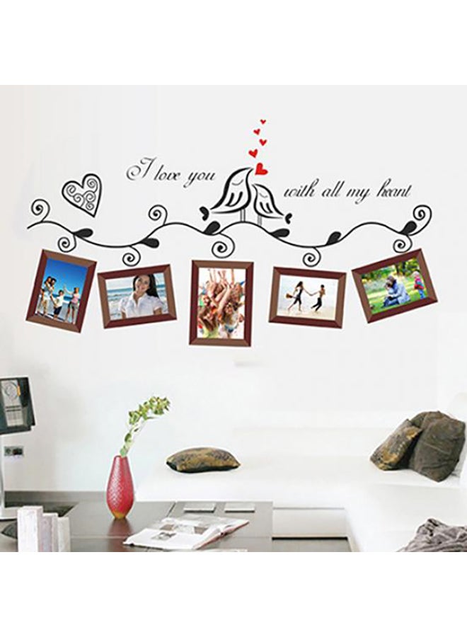 Bluelans Love Birds Photo Frame Art Wall Stickers Black 45 x 60cm  - Image 3