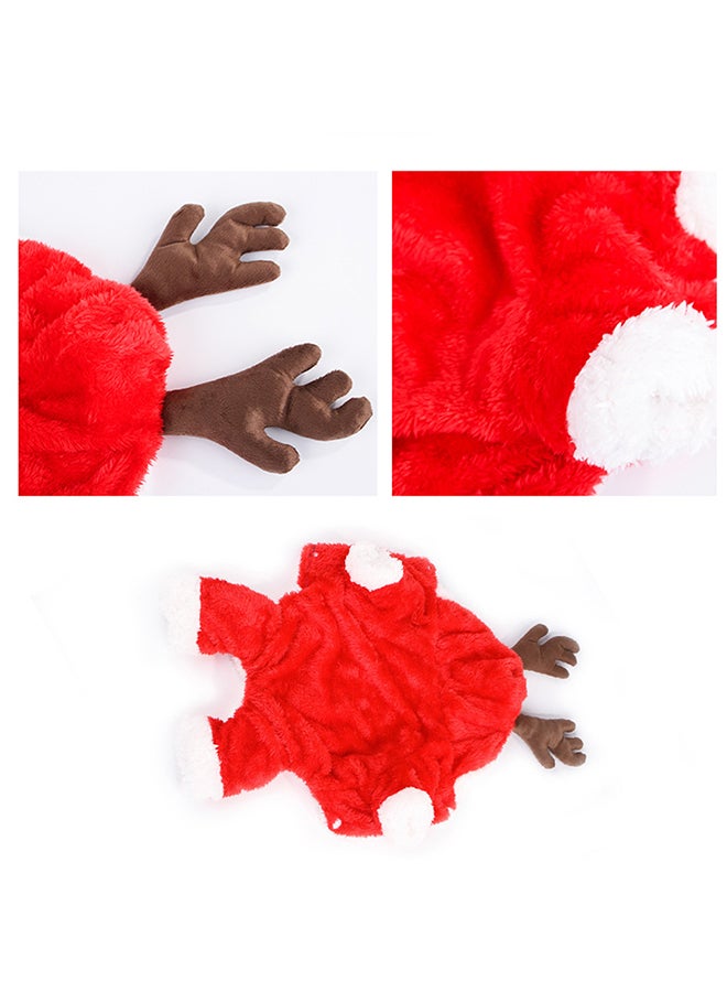 Soft Hoodie Christmas Coat For Dogs Red - Image 5