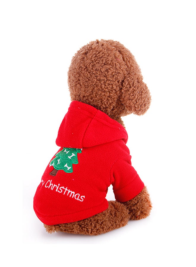 Hoodie Christmas Coat For Dogs Red - Image 5