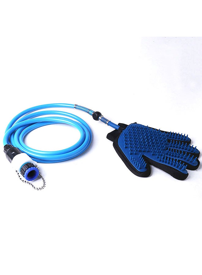 Generic Pet Bathing Glove Tool Blue 24x16cm  - Image 2