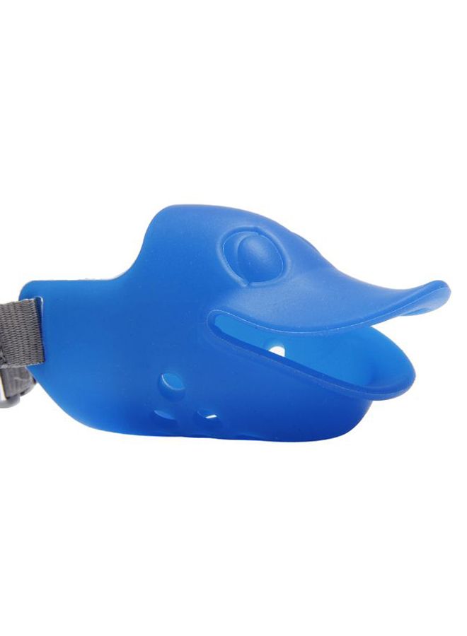 قناع لفم الكلب واقِ من العض بحزام قابل للتعديل أزرق