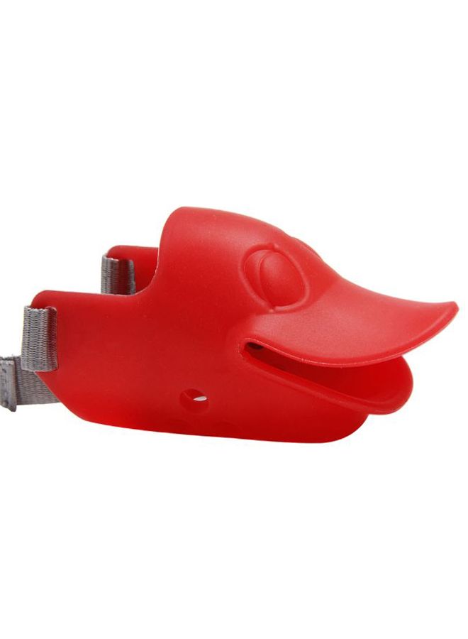 Anti Bite Dog Mouth Mask With Adjustable Belt Red