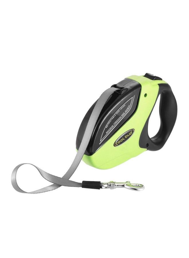 Retractable Dog Walking Leash With Ribbon Green/Black/Grey 16feet