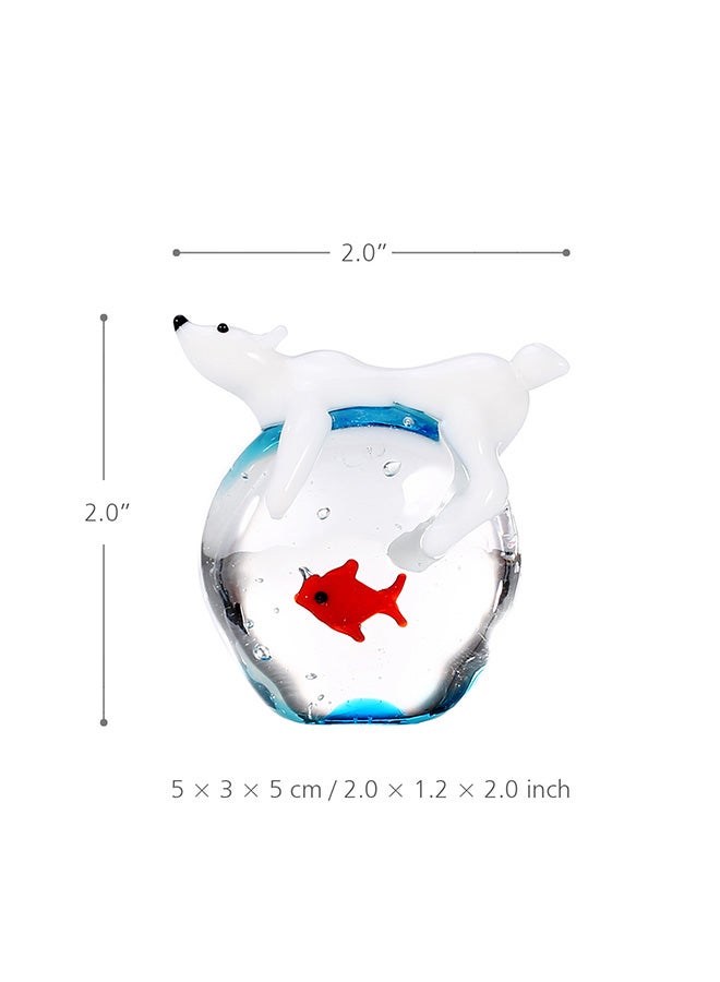 TOOARTS Polar Bear And Fish Handmade  Animal Figurine Multicolour 150grams - Image 2