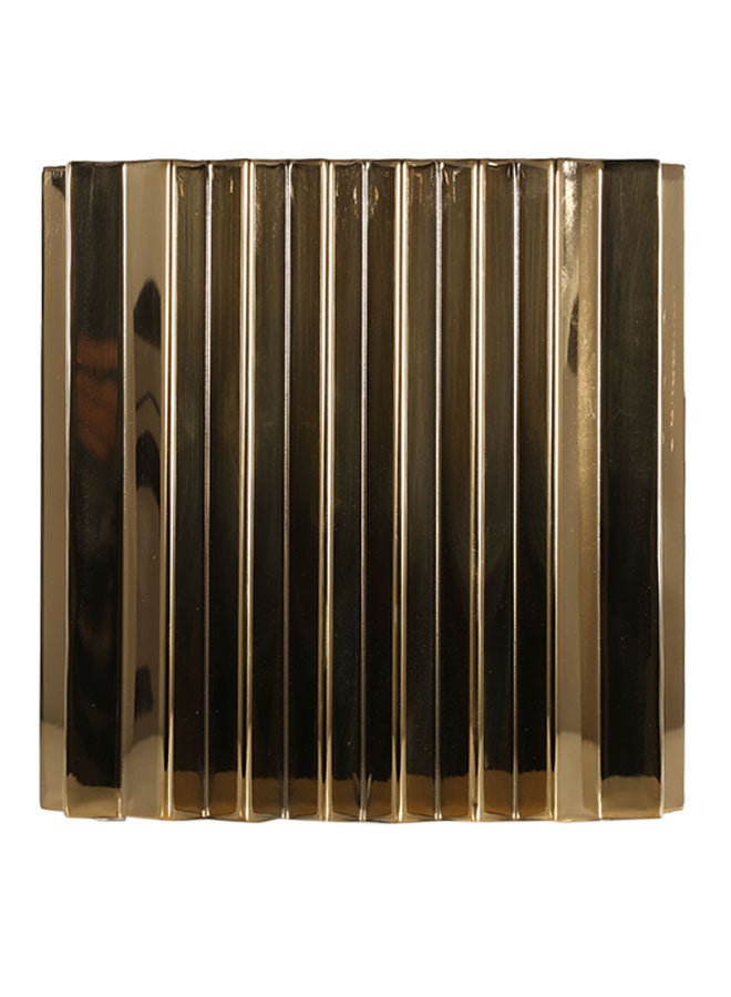 TOOARTS Wave Pattern Rustic Style Square Flower Pot Gold 1558grams - Image 1