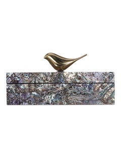 Copper Bird  Rectangular Jewelry Box Grey 1056grams