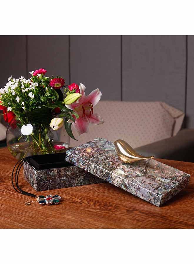 TOOARTS - Copper Bird  Rectangular Jewelry Box Grey 1056grams - Image 1