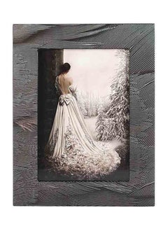 TOOARTS Photo Frame With Plume Texture Grey 7.5 X 0.8 X 9.4inch  - Image 1