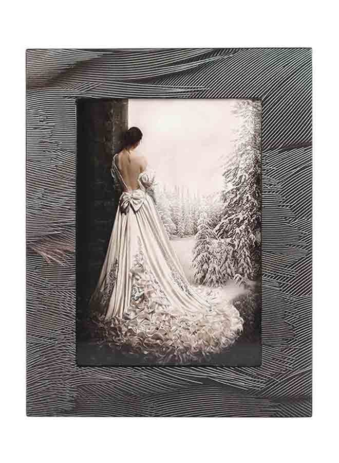 TOOARTS Photo Frame With Plume Texture Grey 7.5 X 0.8 X 9.4inch  - Image 1