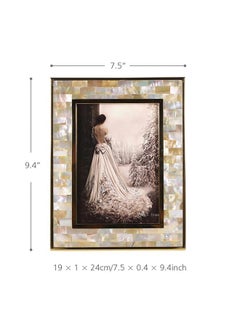 TOOARTS Photo Frame With Golden Shell Multicolour 7.5 X 0.4 X 9.4inch  - Image 2