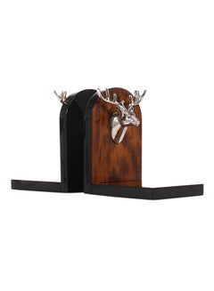 Bookends Silvery Deer Head Art Bookends Bookends Black