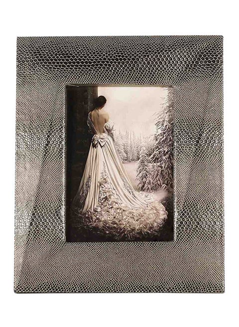 Photo Frame With Snakeskin Texture Multicolour 8.6 X 0.8 X 10.6inch