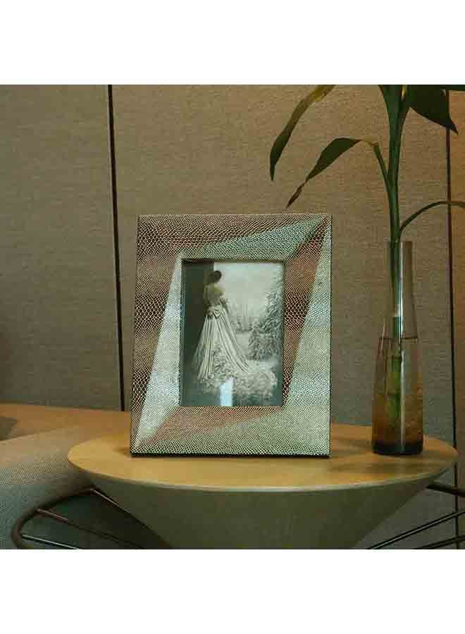 TOOARTS - Photo Frame With Snakeskin Texture Multicolour 8.6 X 0.8 X 10.6inch - Image 1