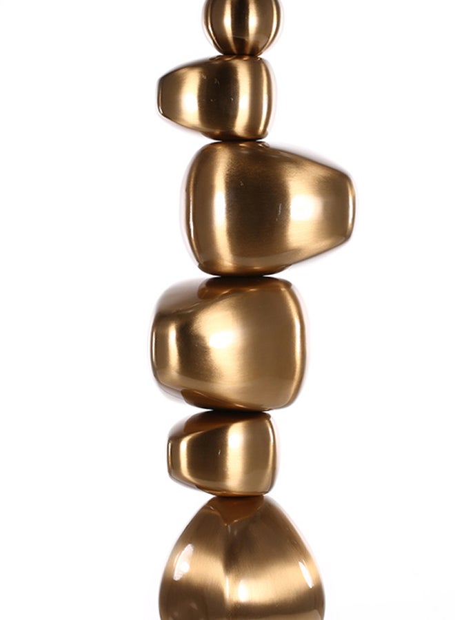 توراتس شمعدان ذو قاعدة مربعة مزدوجة وبتصميم مجسم معدني ذهبي 1128جرام - Image 2