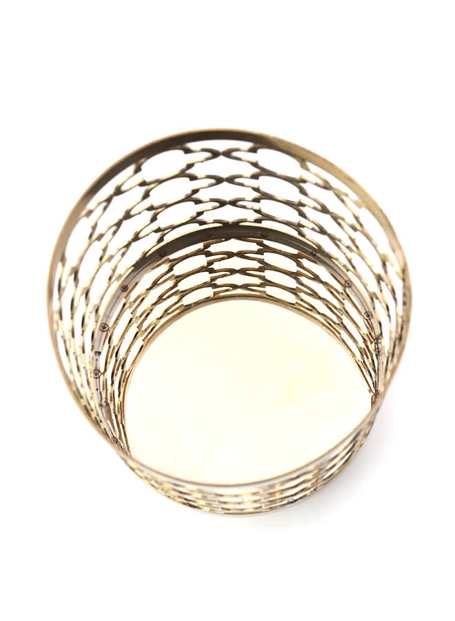 توراتس أصيص زهور معدني مجوف ذهبي 974جرام - Image 2