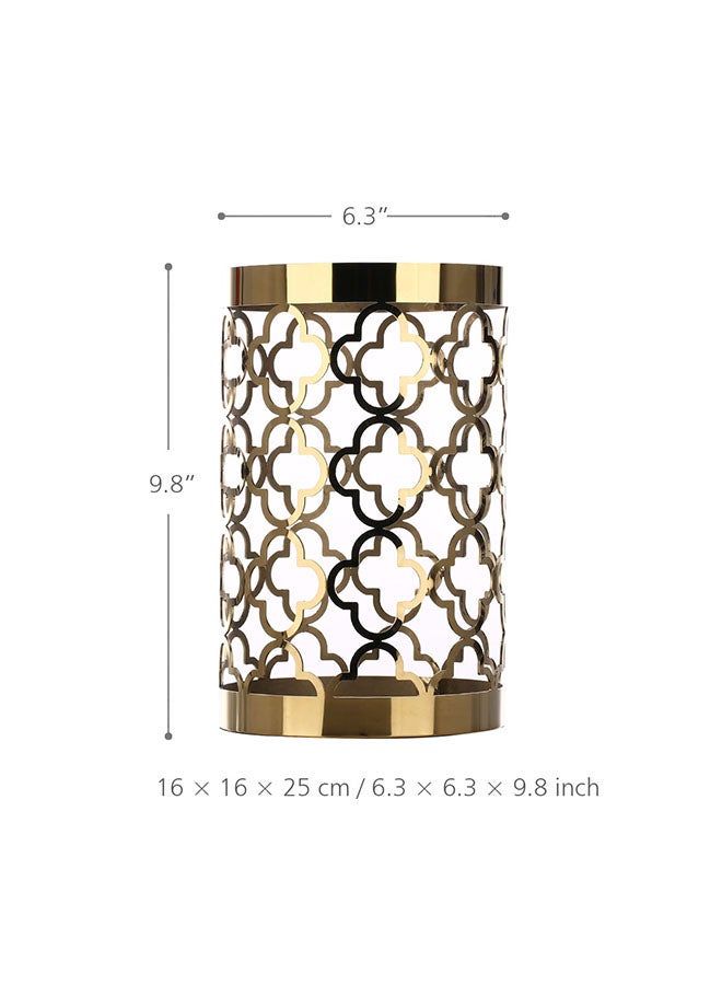 توراتس أصيص زهور معدني مجوف ذهبي 974جرام - Image 3