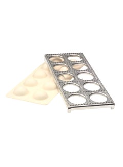 BakeDeco Square Ravioli Maker Silver 12.5x5.5x1.2inch 