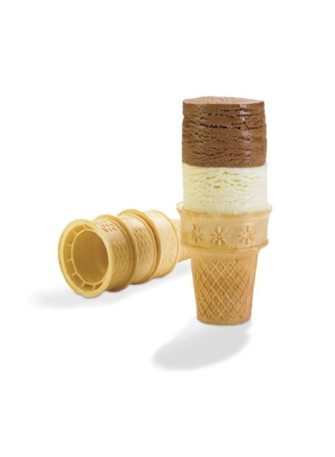 Cuisipro - Ice Cream Scoop And Stack White/Silver 7.9x3.4x2.5inch - Image 1