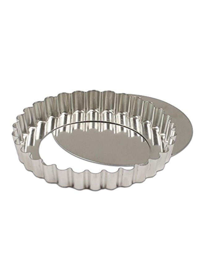 JB Prince Tart Mould With Removable Bottom Silver 4.8x1x0.2inch
