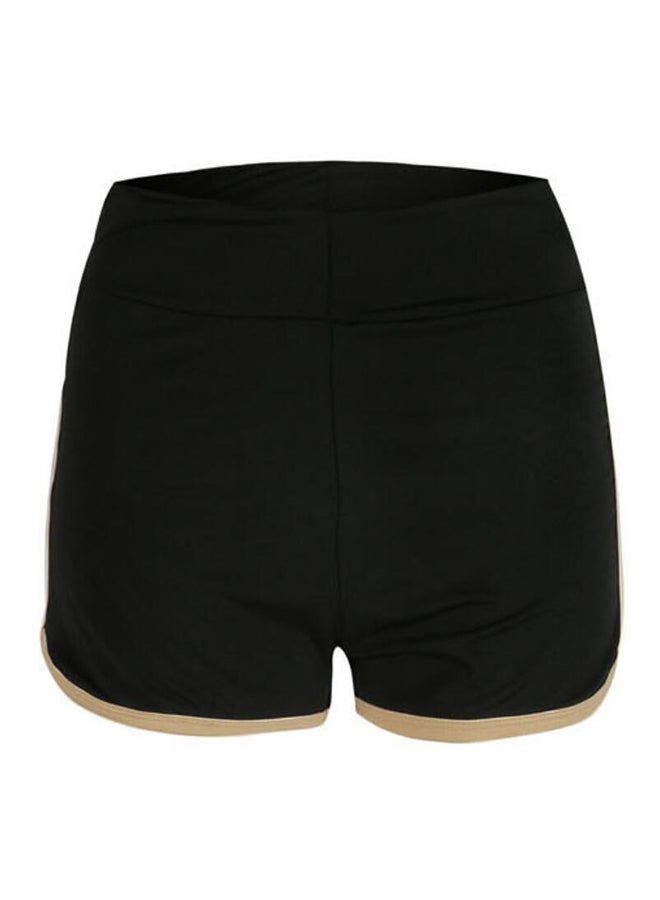 شاربدو شورت كاروسيت بخصر مرتفع من الفلانيل أسود - Image 3