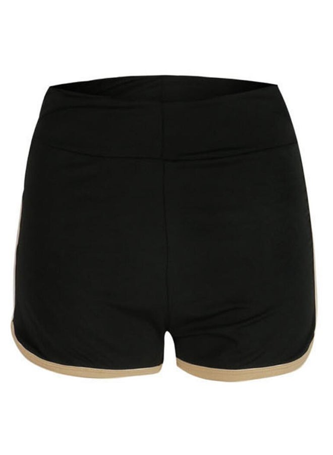 شاربدو شورت كاروسيت بخصر مرتفع من الفلانيل أسود - Image 2