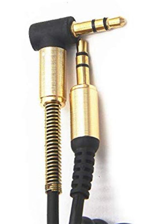 كابل صوت Aux بمنفذ ستيريو أسود - Image 2