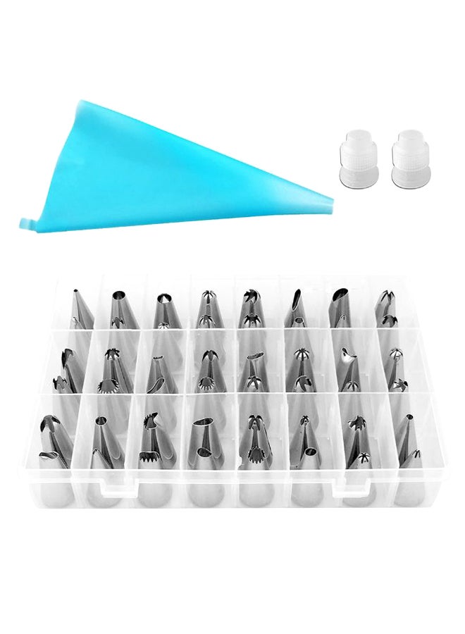 Angel city 52-Piece Icing Piping Nozzle Set Silver  - Image 1