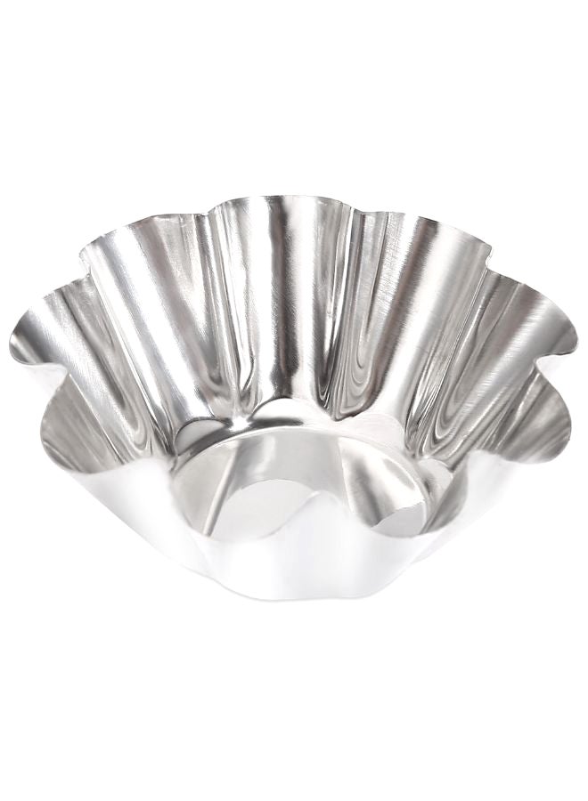 Angel city - 6-Piece Egg Tart Cupcake Mould Set Silver - Image 1