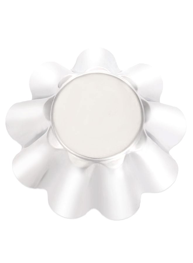 Angel city - 6-Piece Egg Tart Cupcake Mould Set Silver - Image 1