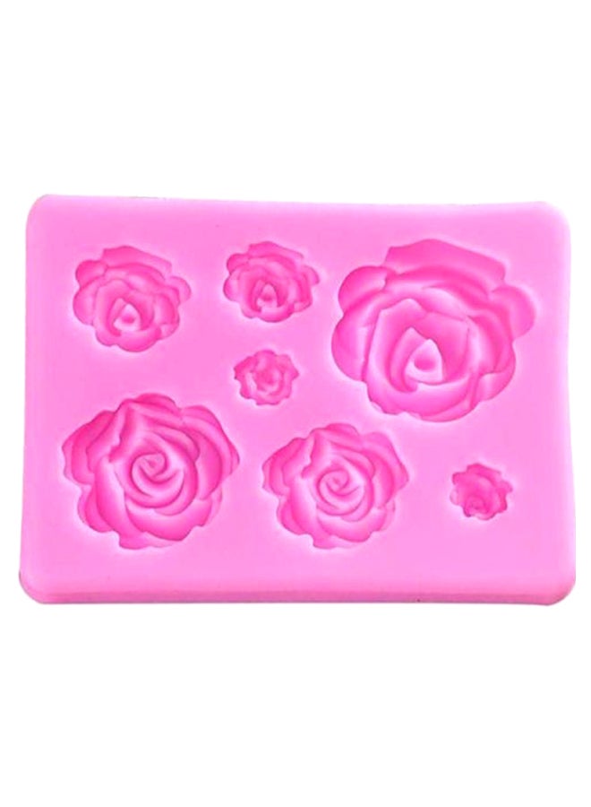 Angel city 3D Rose Shape Chocolate Mould Pink 8.3x6x1.1centimeter 