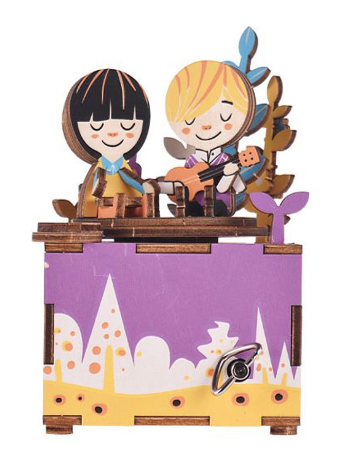 Wooden Crank Music Box 