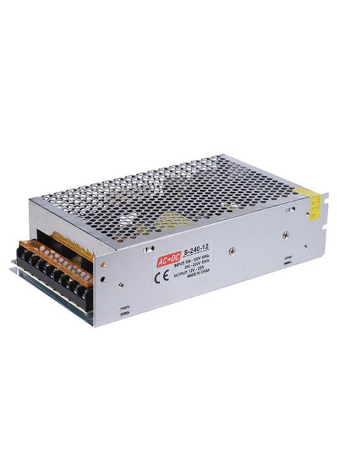 AC 110V/220V To DC 12V 240W Power Supply For Reprap 3D Printer Silver