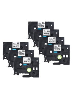 Generic 7-Piece Laminated Label Tape Set Black 