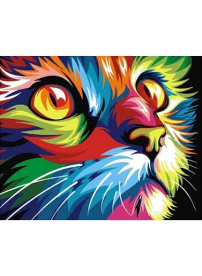 لوحة فنية مطرزة بدرزات متعدد الألوان 40x30سم